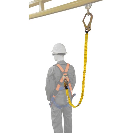 Starke Shock Absorbing Lanyard, 6 ft. Length, Steel Snap Hook, 1 Leg(s), 310 lb Weight Capacity SALI-6